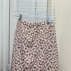 Chic Floral Maxi Skirt in mauve